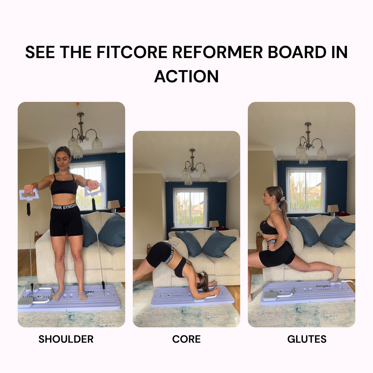 Mini Pilates Reformer Board –Home Equipment for Full Body Training