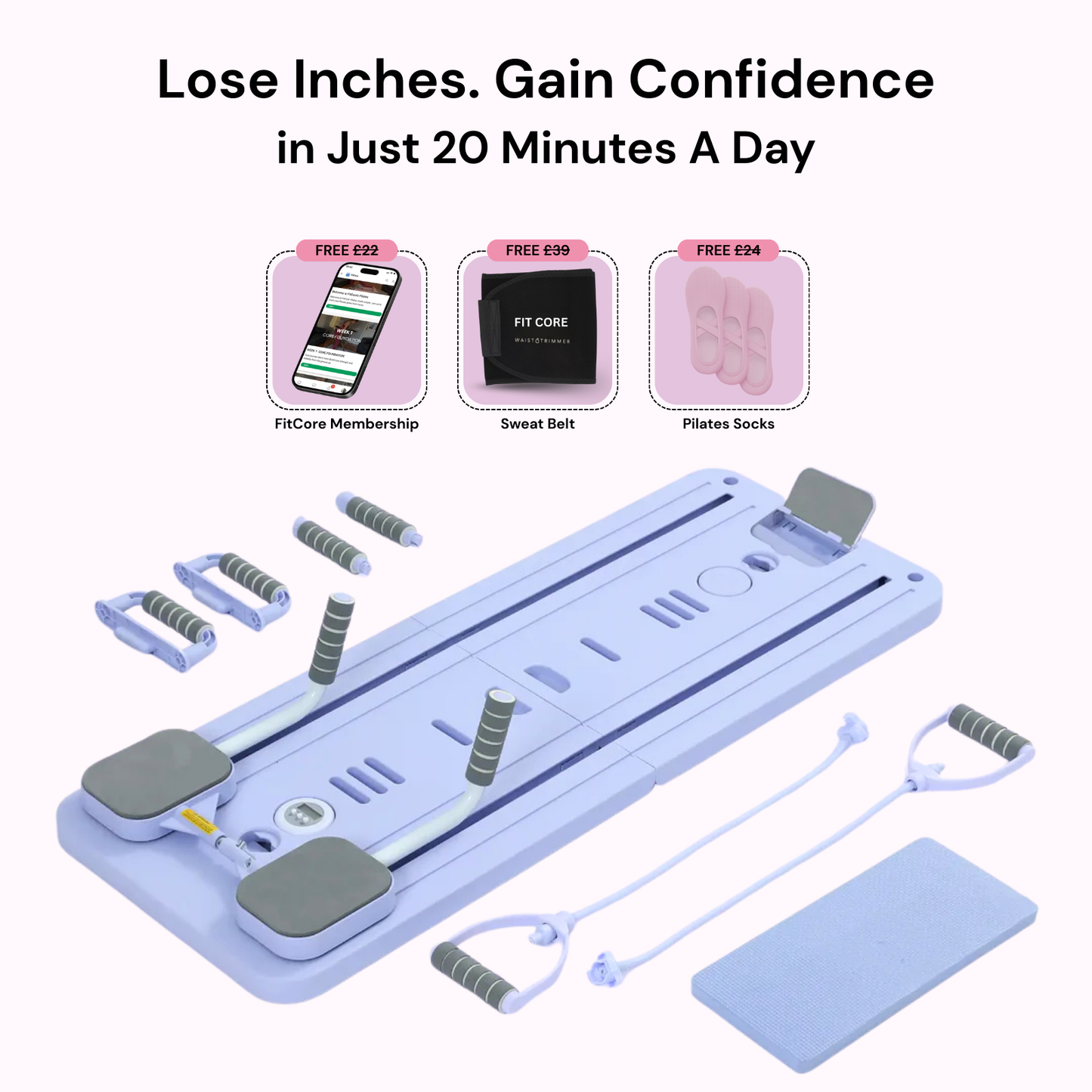 Mini Pilates Reformer Board –Home Equipment for Full Body Training