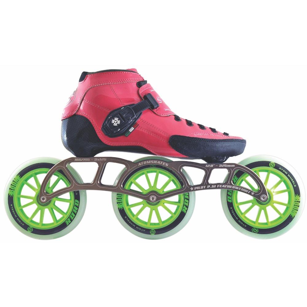 Luigino Strut Pro 3 x 125mm Inline Speed Skate Package
