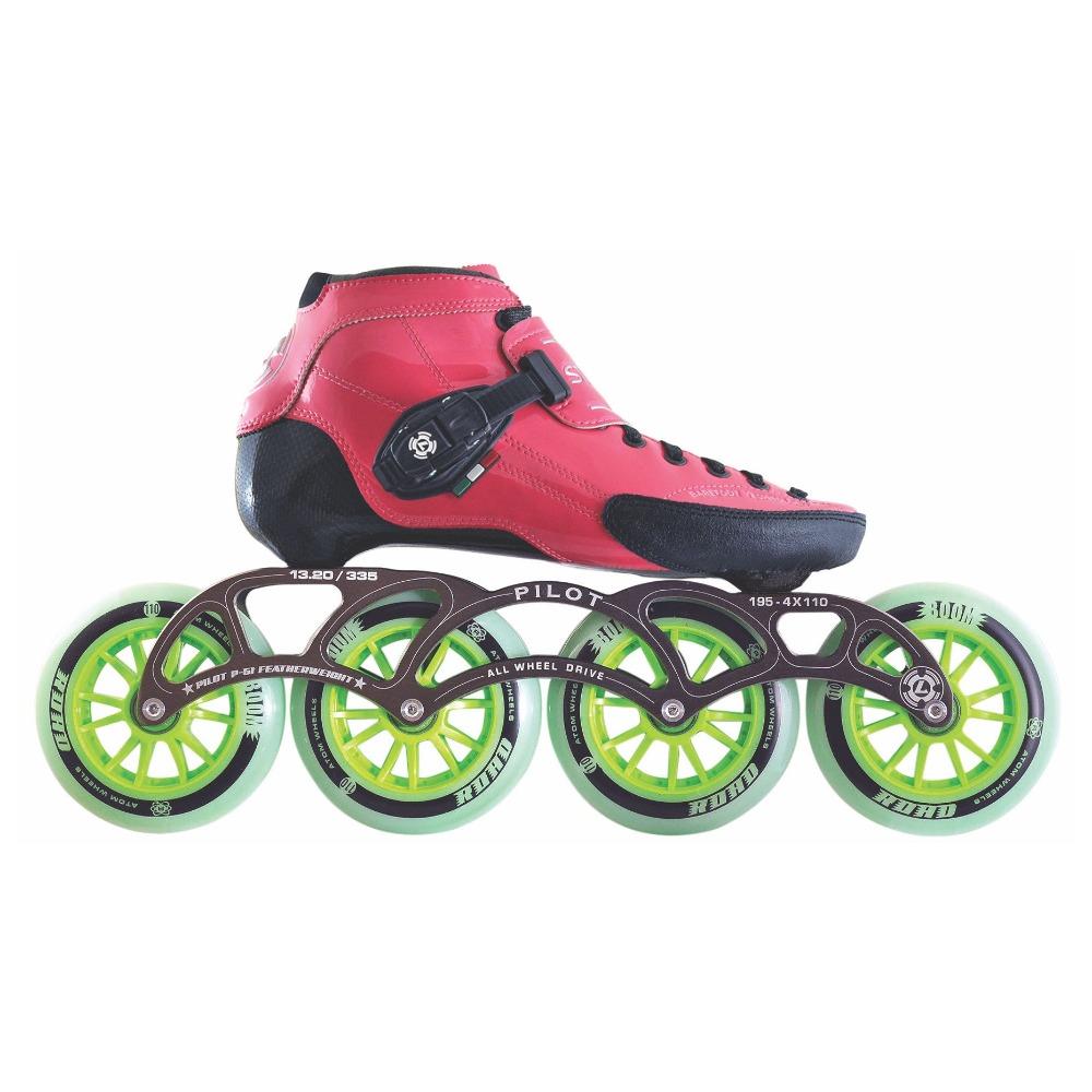 Luigino Strut Pro 4 x 100mm Inline Speed Skate Package