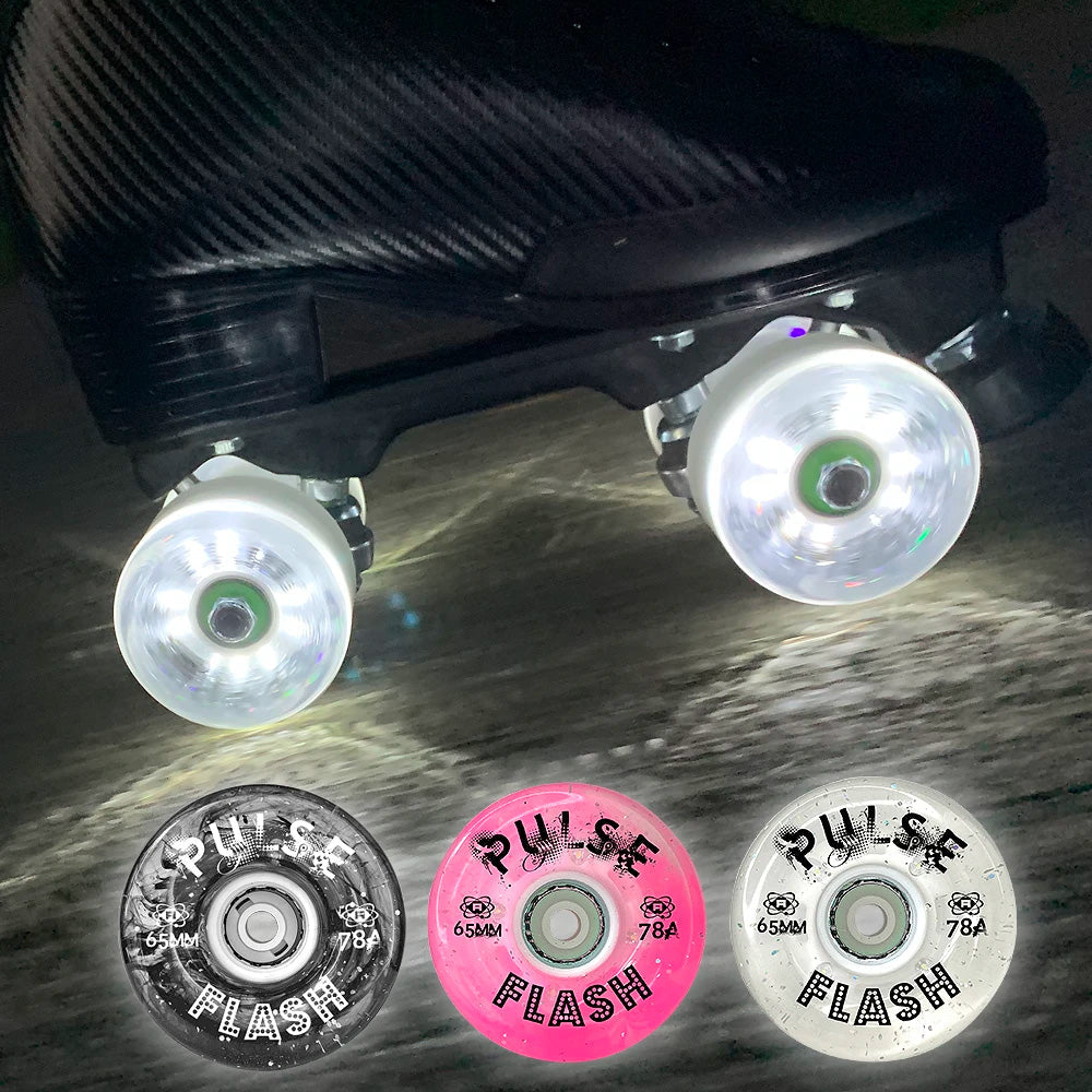 Atom Pulse 65mm Flash Glitter Quad Light Up Wheels - 4pack