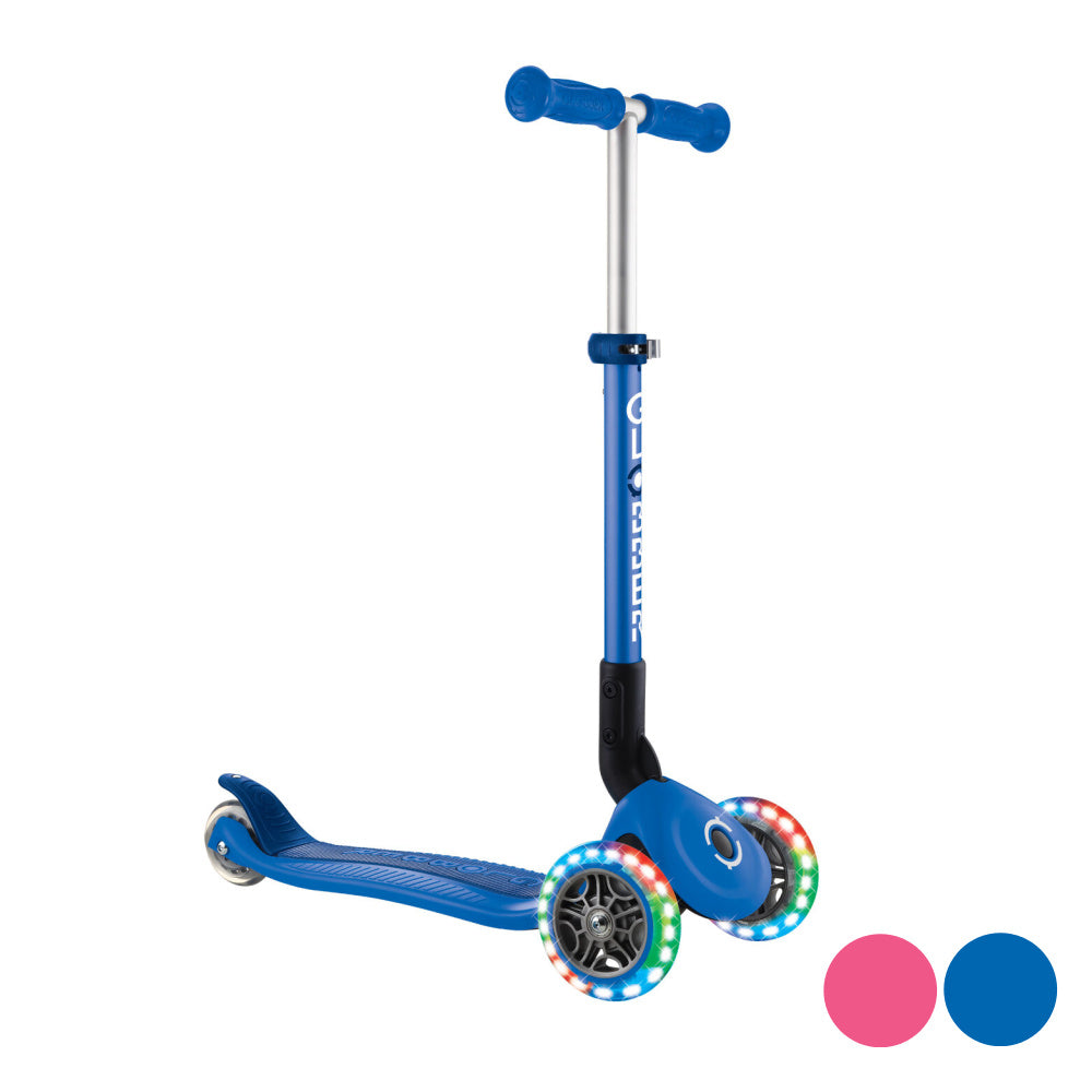 Globber Junior Foldable Lights 3 Wheel Scooter