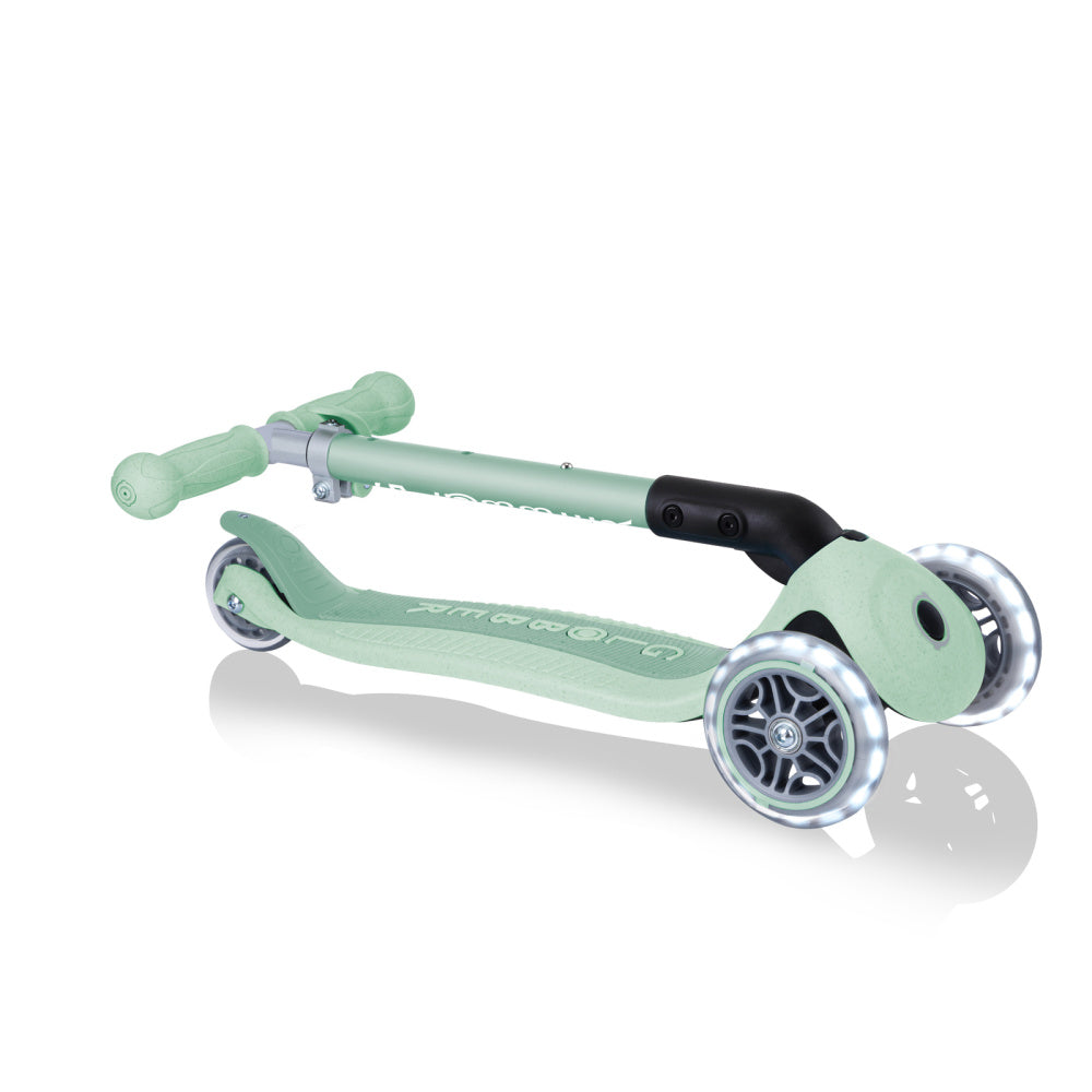 Globber Ecologic 3 Wheel Primo Foldable Lights Anodised Scooter