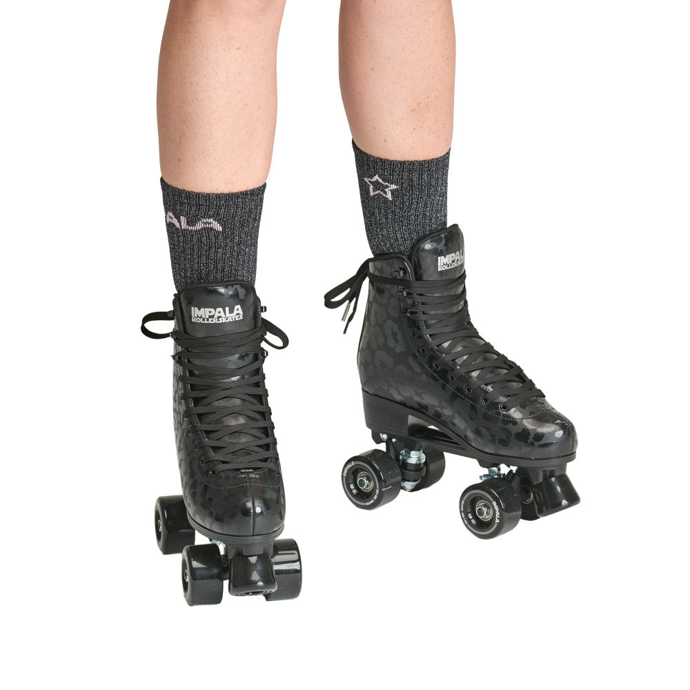 Impala Quad Roller Skates - Black Leopard