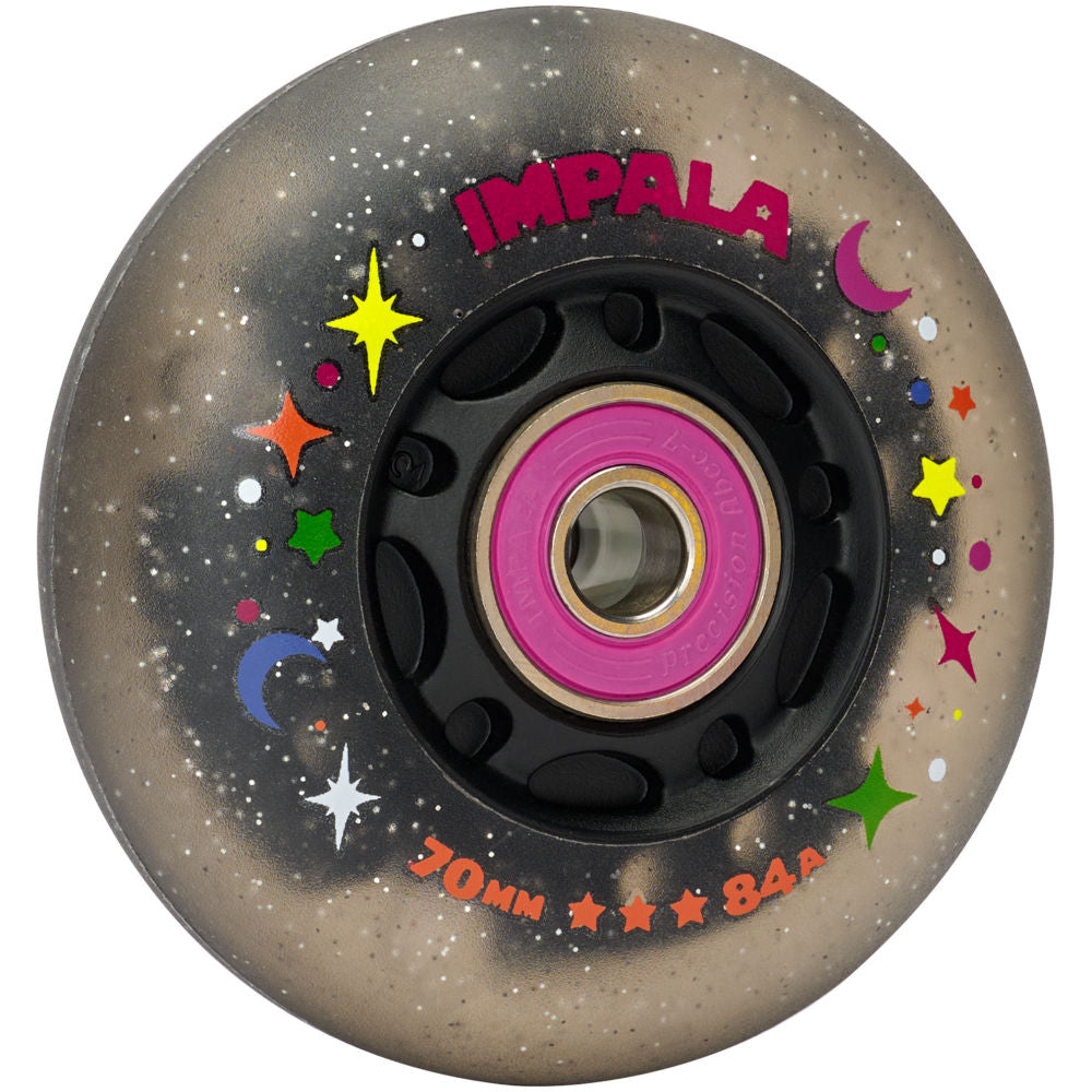 Impala Inline 70mm LED Wheels - 4pack - Black Twinkle