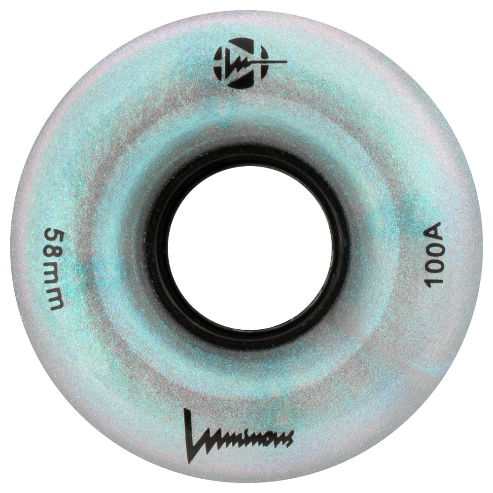 Luminous 58mm LED Glitter Light Up Quad Wheels - 4pack