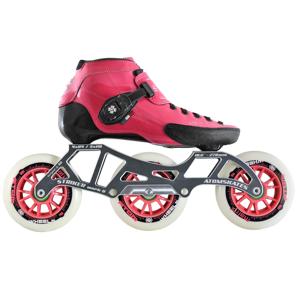 Luigino Strut 3 Wheel Inline Speed Skate Package