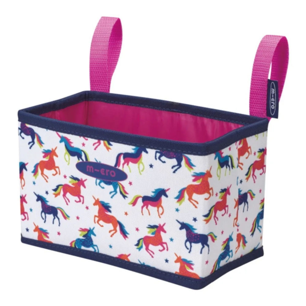 Micro Scooter Patterned Handlebar Foldable Basket