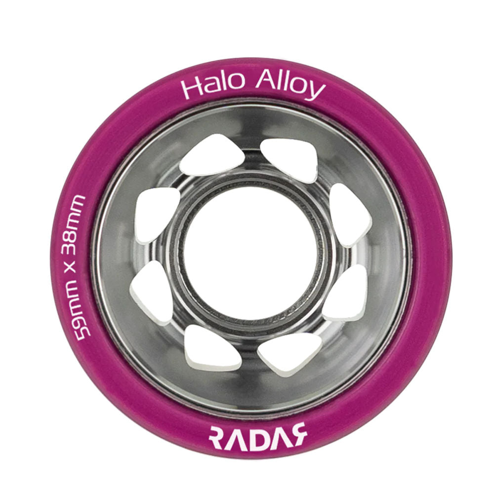 Radar Halo Alloy 59mm Roller Skate Wheel - 4 pack