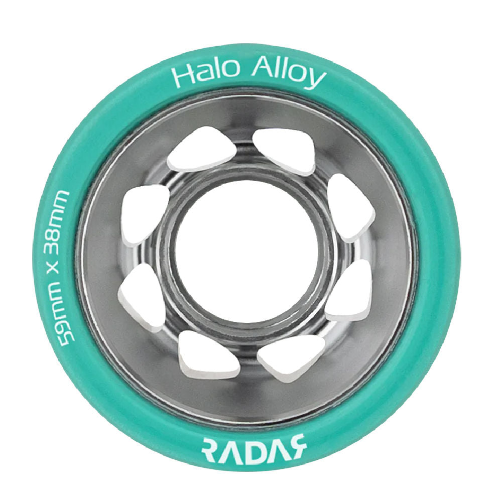Radar Halo Alloy 59mm Roller Skate Wheel - 4 pack