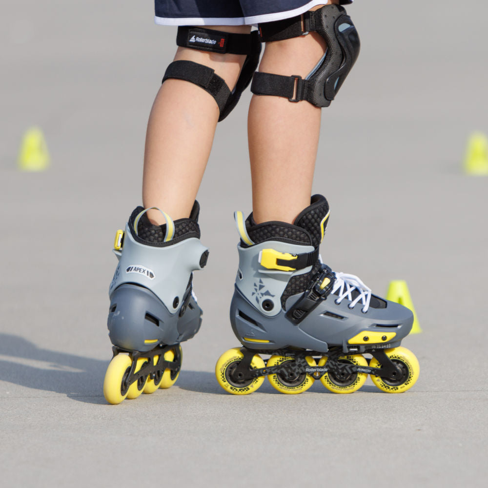 Rollerblade Apex Boys Adjustable Inline Skate - Charcoal/Yellow