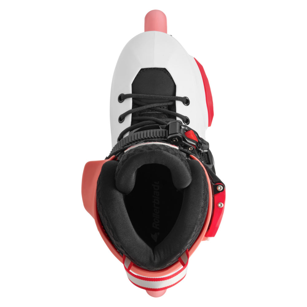 Rollerblade Apex Girls Adjustable Inline Skate - Platinum/Coral