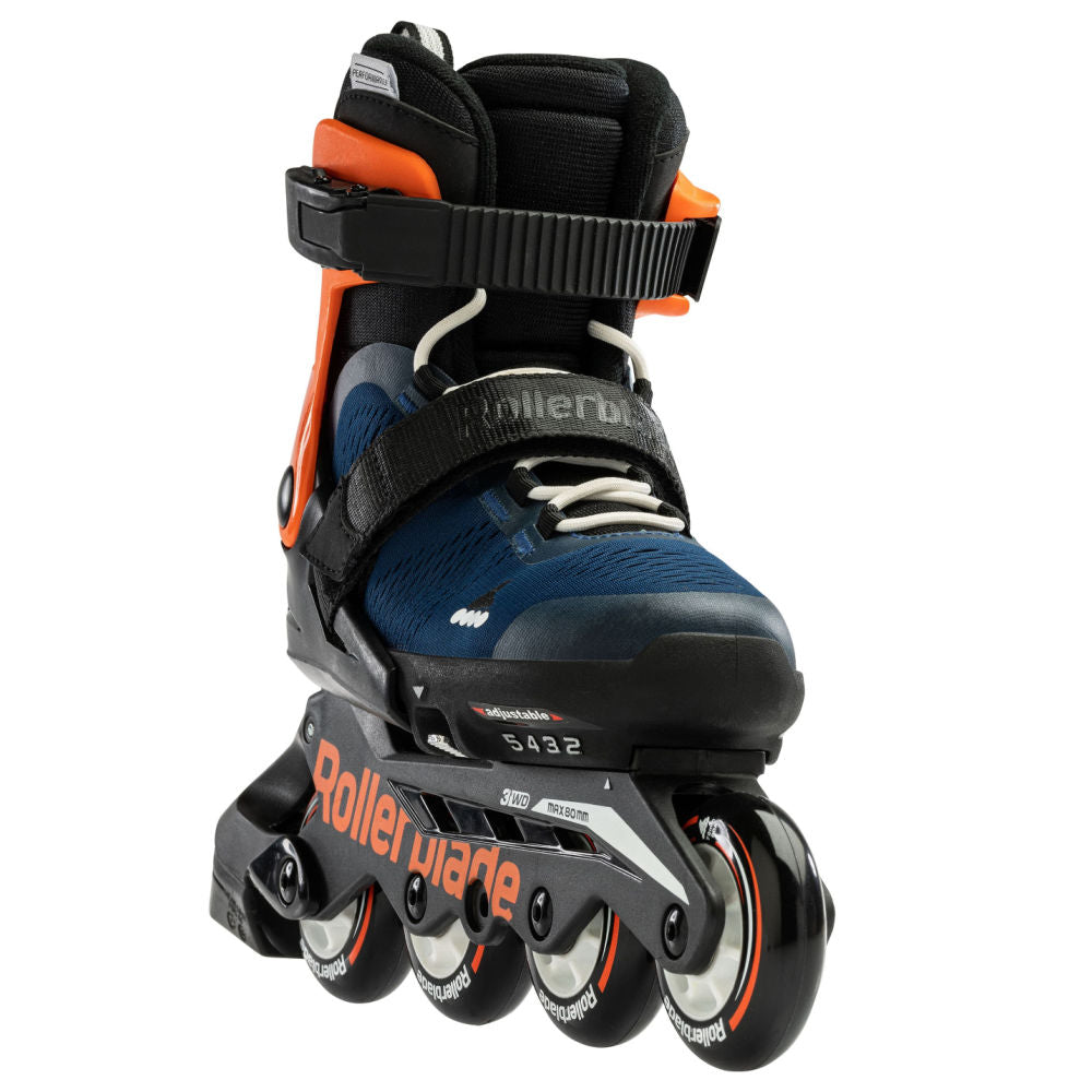 Rollerblade Microblade Kids Adjustable Skate Midnight Blue/ Orange