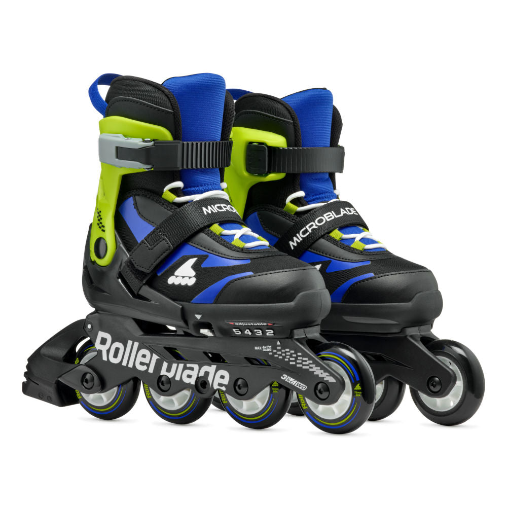 Rollerblade Microblade Size Adjustable Inline Skate - Black/Blue
