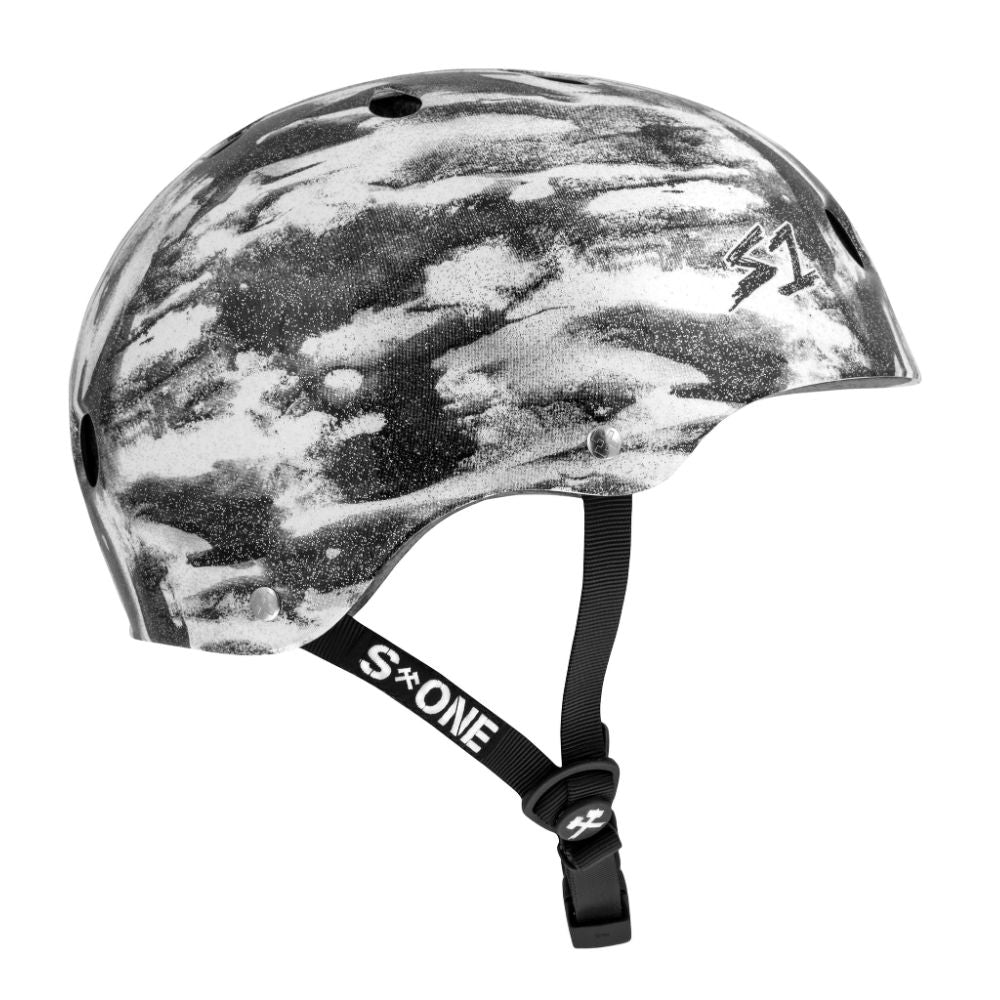 S-One Lifer Helmet - Black/White Glitter Bomba Hache