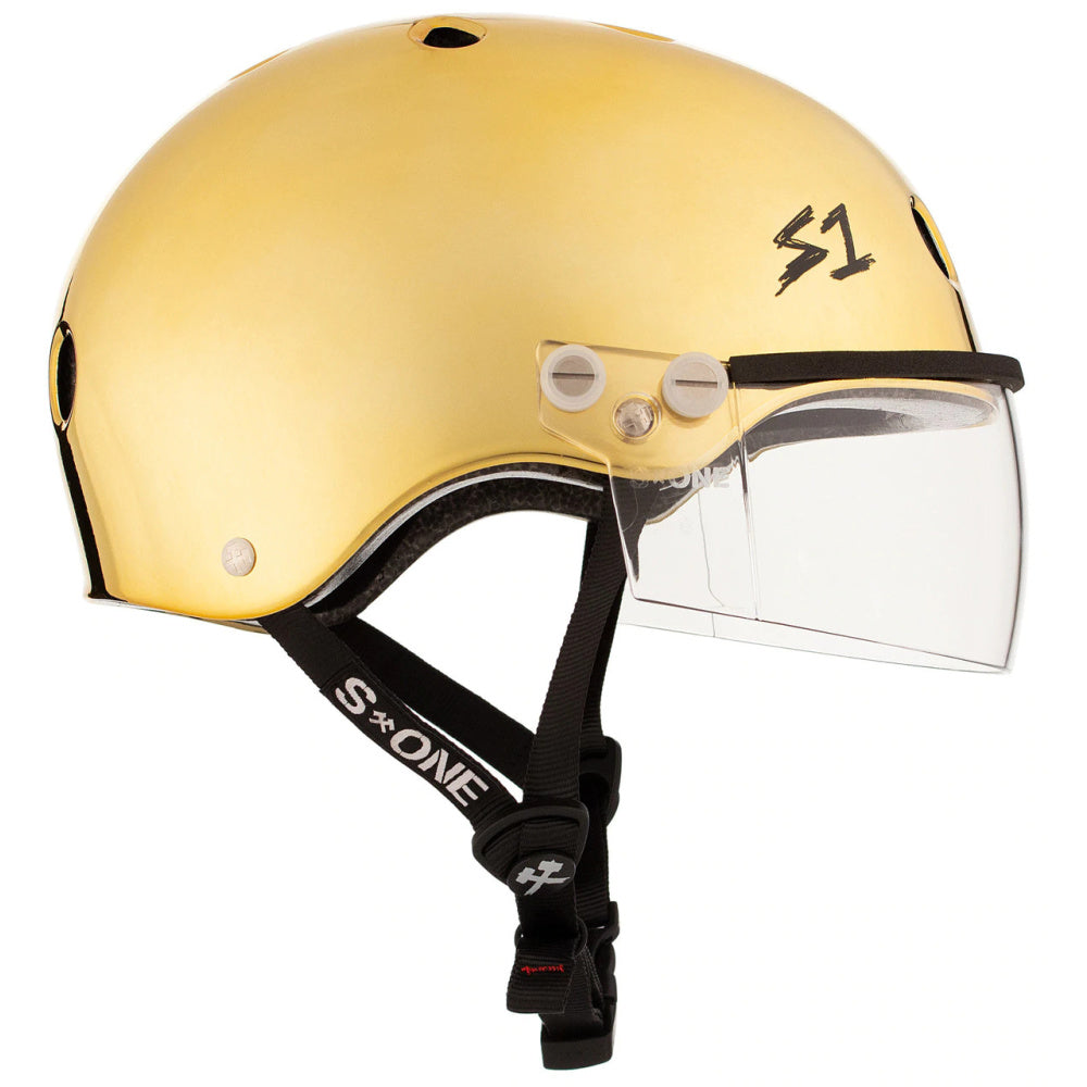 S-One Lifer With Visor - Mirror Gold Helmet