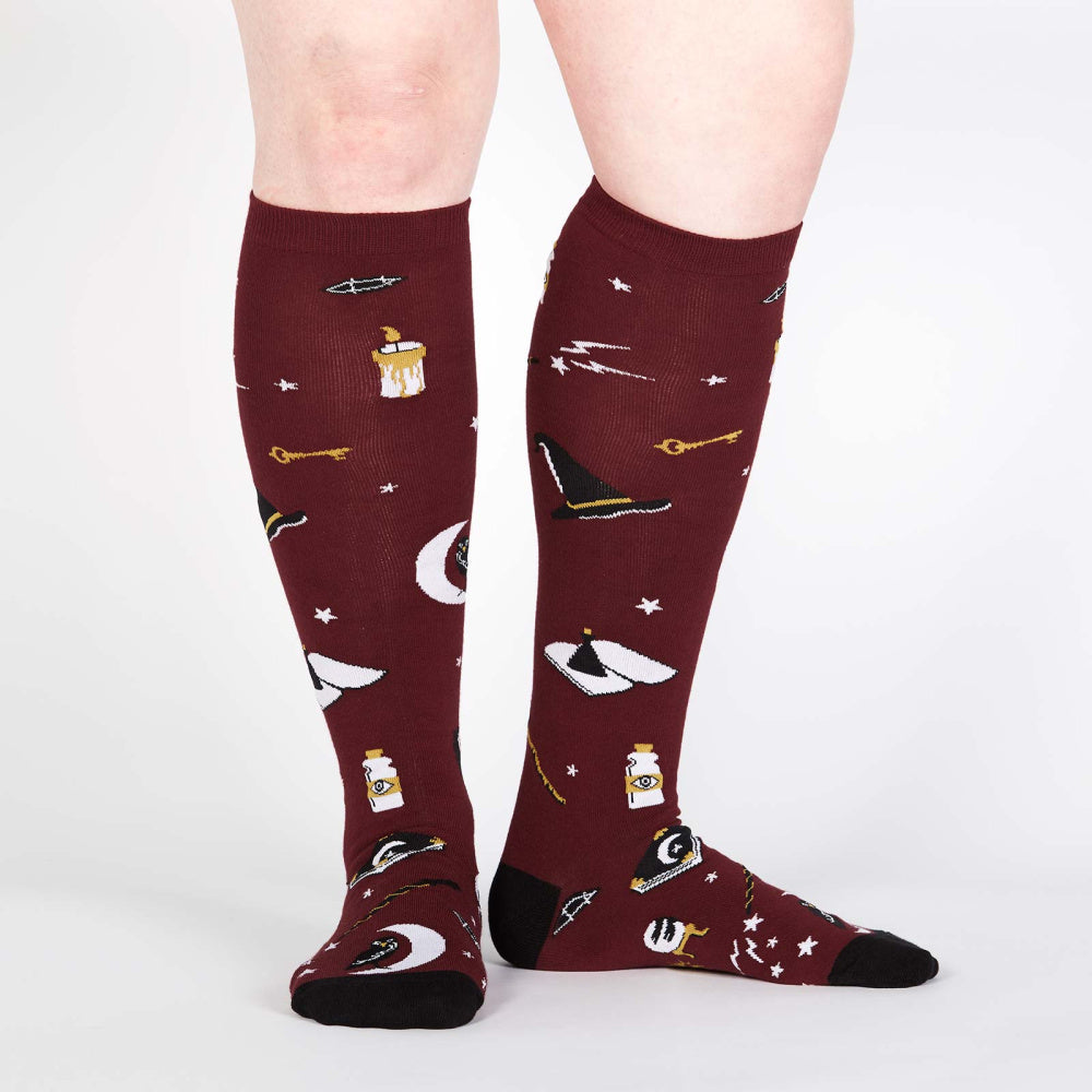 Sock It To Me Knee High Womens Socks - Spells Trouble - Sorry, Sold out