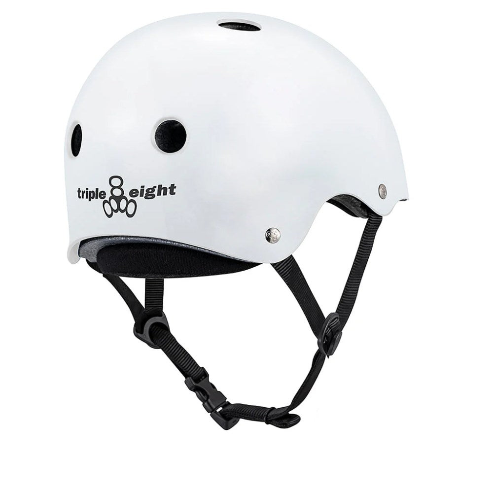 Triple 8 Deep Cover Helmet - White Gloss