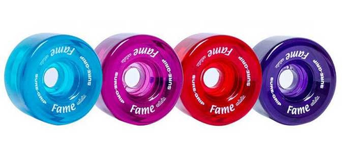 Sure Grip 57mm Fame Quad Wheel Clear -8 pack