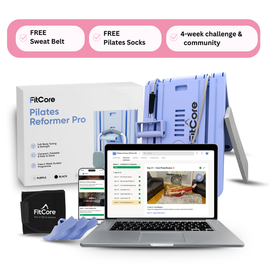 Pilates Reformer Board by FitCore – Foldable At-Home Fitness Equipment